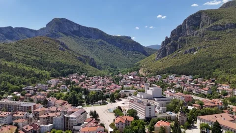 Vratsa drone panorama video2 Stock Footage 343876281