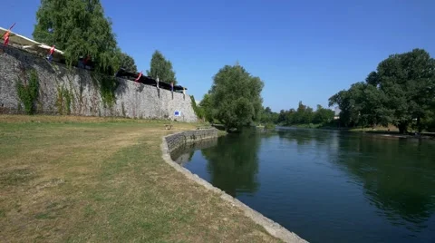 Vrbas coast in Banjaluka Stock-Footage 58892730