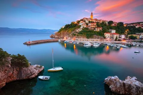 Vrbnik, Croatia. Stock Photos