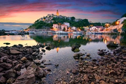 Vrbnik, Croatia. Stock Photos