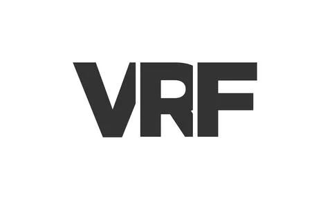 VRF logo design template with strong and modern bold text. Initial based ve.. 库存插图