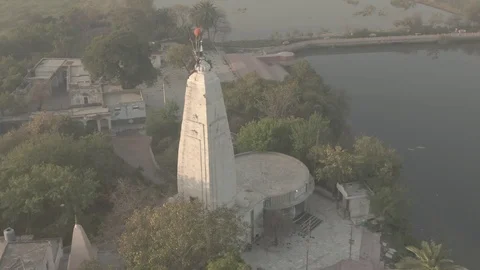 Vrindavan, city of 5000 temples. India, 4k aerial ungraded Stock-Footage 107718963
