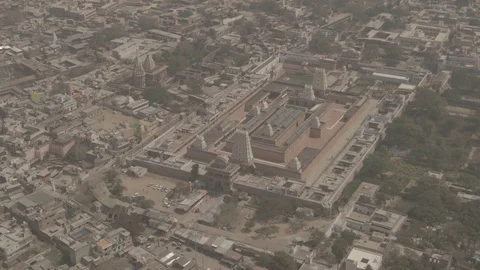 Vrindavan, city of 5000 temples. India, 4k aerial ungraded 스톡 동영상 107721906
