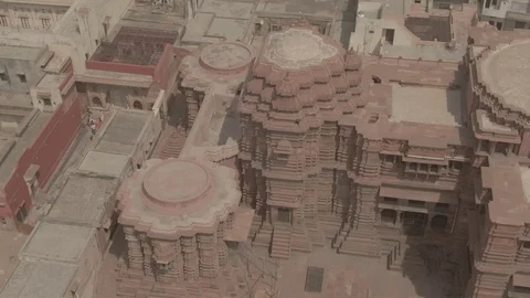 Vrindavan, city of 5000 temples. India, 4k aerial ungraded 库存影片 107722447