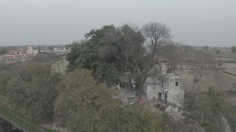 Vrindavan, city of 5000 temples. India, 4k aerial ungraded Stock-Footage 107723240
