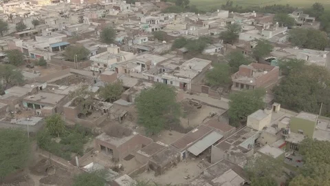 Vrindavan, city of 5000 temples. India, 4k aerial ungraded Stock Footage 107743324