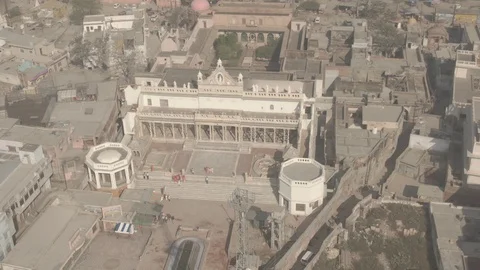 Vrindavan, city of 5000 temples. India, 4k aerial ungraded Stock-Footage 107752084