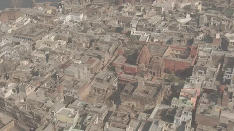 Vrindavan, city of 5000 temples. India, 4k aerial ungraded 库存影片 107752289