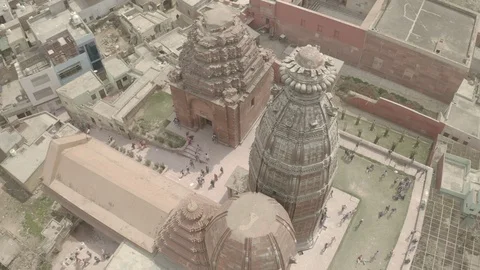 Vrindavan, city of 5000 temples. India, 4k aerial ungraded Stock-Footage 107754831