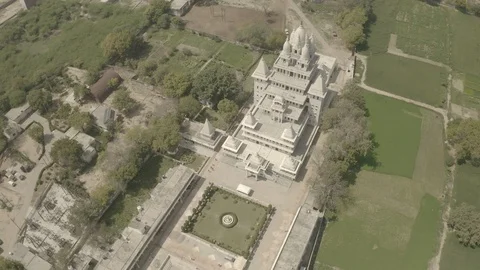 Vrindavan, city of 5000 temples. India, 4k aerial ungraded Stock-Footage 107755081