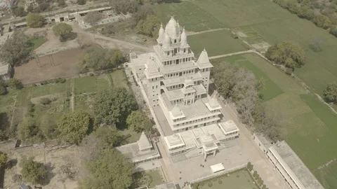 Vrindavan, city of 5000 temples. India, 4k aerial ungraded Stock Footage 107755154
