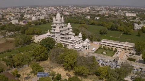 Vrindavan, city of 5000 temples. India, 4k aerial Stock Footage 109369832