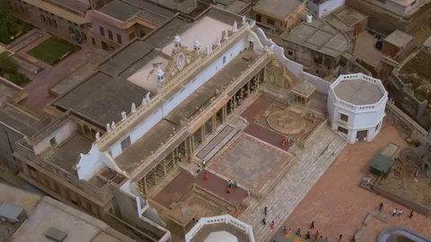 Vrindavan, city of 5000 temples. India, 4k aerial Stock-Footage 109389996