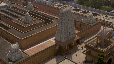 Vrindavan, city of 5000 temples. India, 4k aerial Stock Footage 109391727