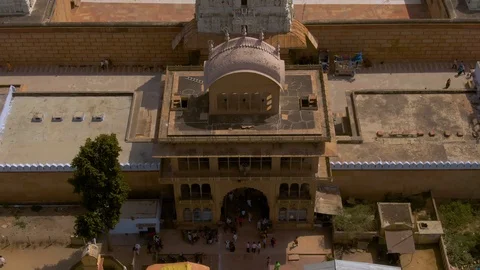 Vrindavan, city of 5000 temples. India, 4k aerial Stock Footage 109391858