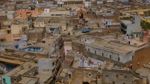 Vrindavan, city of 5000 temples. India, 4k aerial 库存影片 109392266