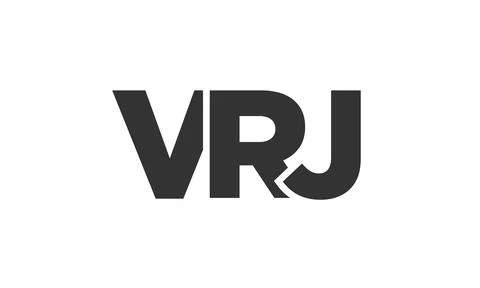 VRJ logo design template with strong and modern bold text. Initial based ve.. Stock Illustration