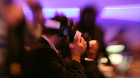 VRLA Expo - Gear VR 1 Slow Motion Lensbaby Stock Footage 59556827