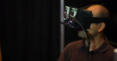 VRLA Expo - Nvidia Lightfield HMD Prototype Stock Footage 59558364