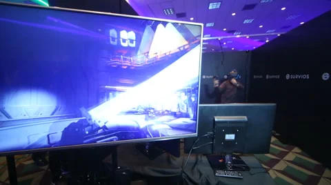 VRLA Expo - Survios Slow Motion Stock Footage 59553976