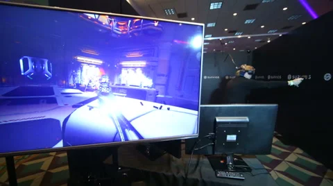 VRLA Expo - Survios VRLA Expo - Survios Slow Motion Stock Footage 59553603