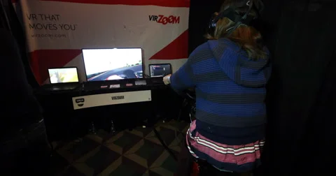 VRLA Expo - VirZoom Virtual Reality Cycling Video stock 59581342