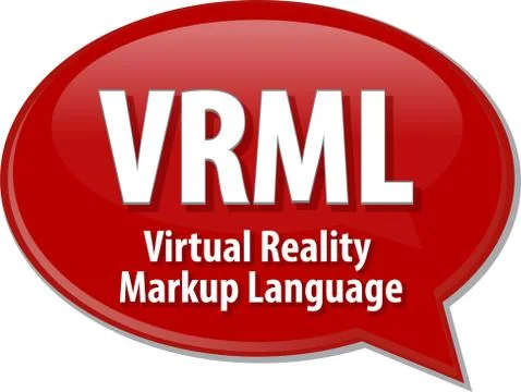 VRML acronym definition speech bubble illustration Illustrazione stock
