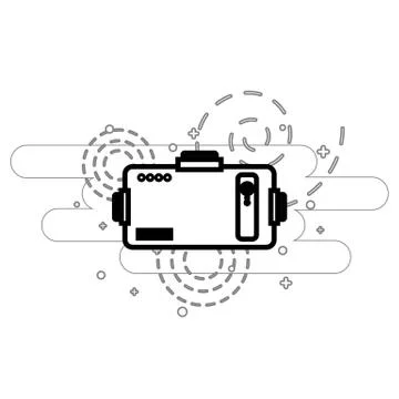 Vrtual reality headset Stockillustratie