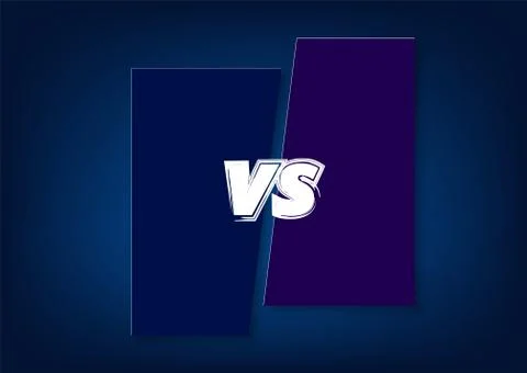 VS dark horizontal card. Versus screen template. Vector illustration. Illustrazione stock