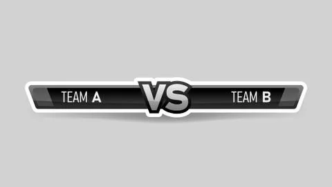 VS duel challenge vector illustration. Versus Board of rivals, with space for Stockillustratie