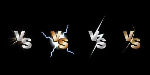 Vs flight icon, versus logo. Sport v s battle, neon match banner, mma Stock-Illustration