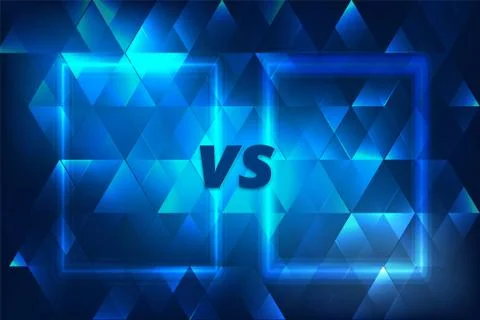 VS horizontal card.  Versus screen template. Vector illustration. Stock Illustration
