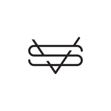 Vs initial letter vector logo icon Stock Illustration