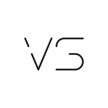 Vs initial letter vector logo icon Stock Illustration
