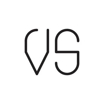 Vs initial letter vector logo icon Stock Illustration