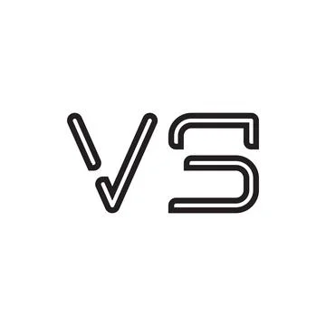 Vs initial letter vector logo icon Stock Illustration