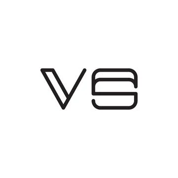 Vs initial letter vector logo icon Stock Illustration