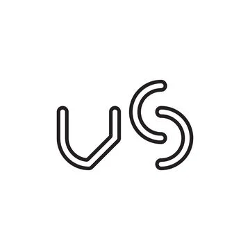 Vs initial letter vector logo icon Stock Illustration