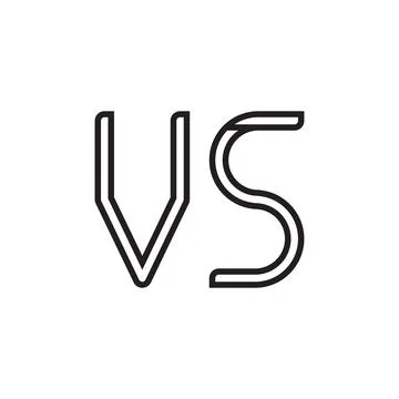 Vs initial letter vector logo icon Illustrazione stock
