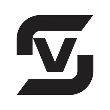 Vs initial letter vector logo Stock Illustration