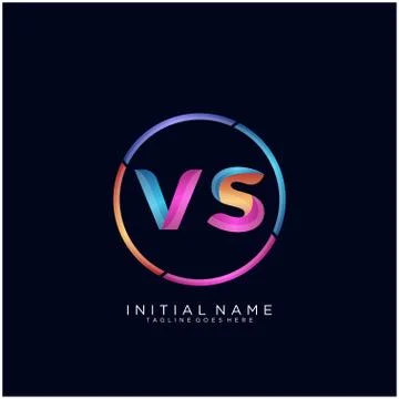 VS Letter logo icon design template elements Stock Illustration