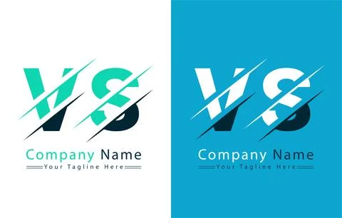 VS Letter Logo Vector Design Concept Elements Stock Illustration