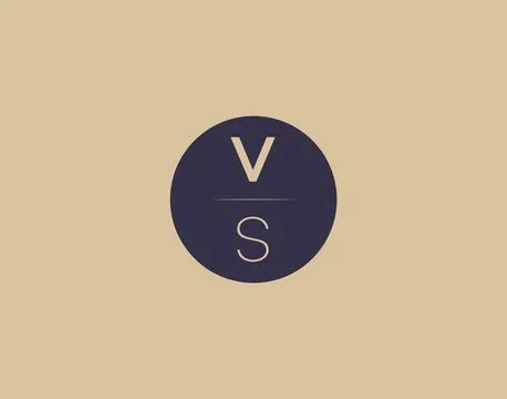 VS letter modern elegant logo design vector images Stock Illustration