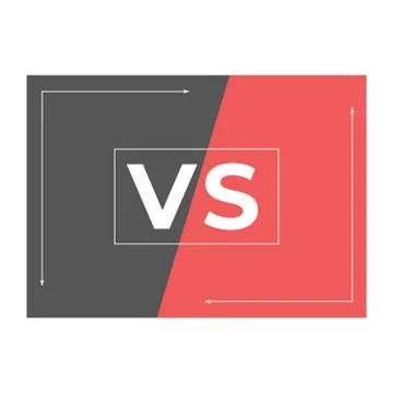 Vs logo vector. vs battle letters competition Stock Illustration