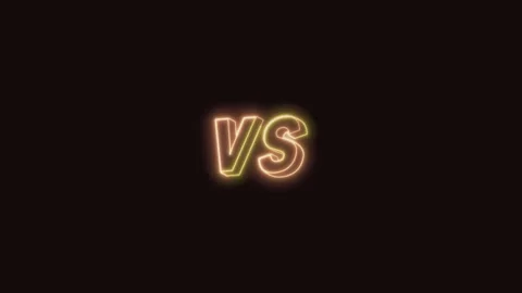 VS Neon Text Seamless Loop with Black Background 4K Video stock 311433387