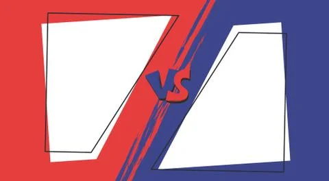 Vs template. Versus comparison blank. Decorative battle cover with lettering. Stock Illustration