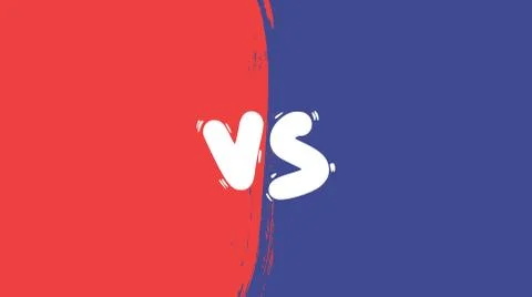 Vs template. Versus comparison blank. Decorative battle cover with lettering. Stock Illustration