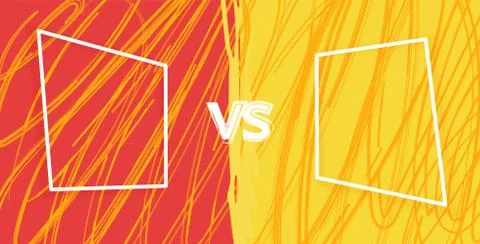 Vs template. Versus comparison blank. Decorative battle cover with lettering. Stock Illustration