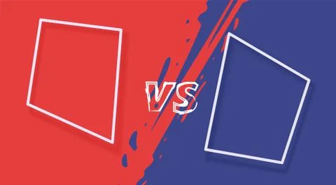 Vs template. Versus comparison blank. Decorative battle cover with lettering. Stock Illustration