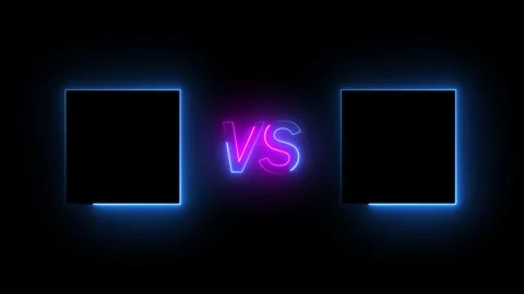 Vs text Animation, versus match Animation. VS versus bars neon animated.VS .. Stock Footage 309300876